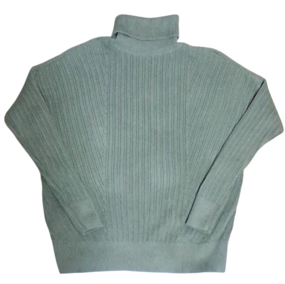 Lord & Taylor Ribbed Turtleneck Sweater – Olive Green – Size Small - Picture 1 of 8